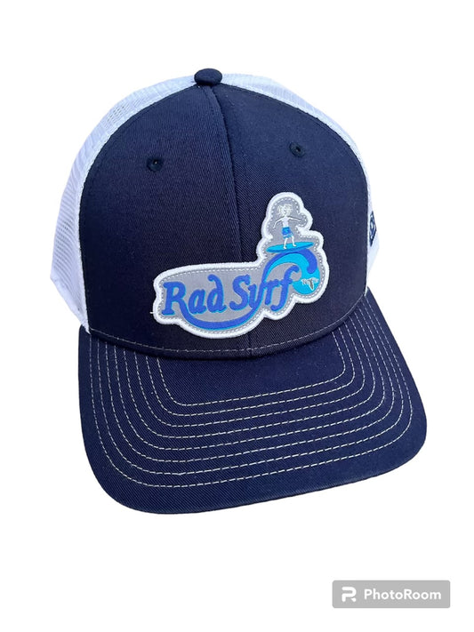 Blue on White Rad Surf Patch Hat
